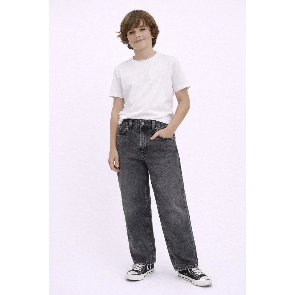 Levi's 550 Relaxed‎ Fit Jeans Kids Size 10 Black Made in USA Vintage Denim